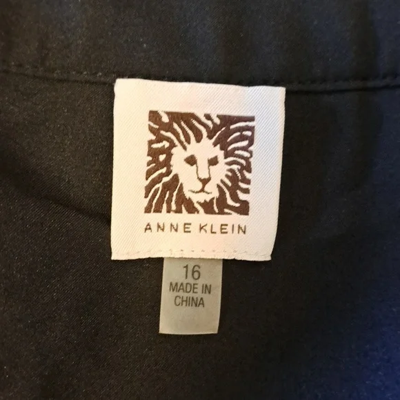 Anne Klein Chiffon Pleated Skirt 16 Black - Picture 5 of 8